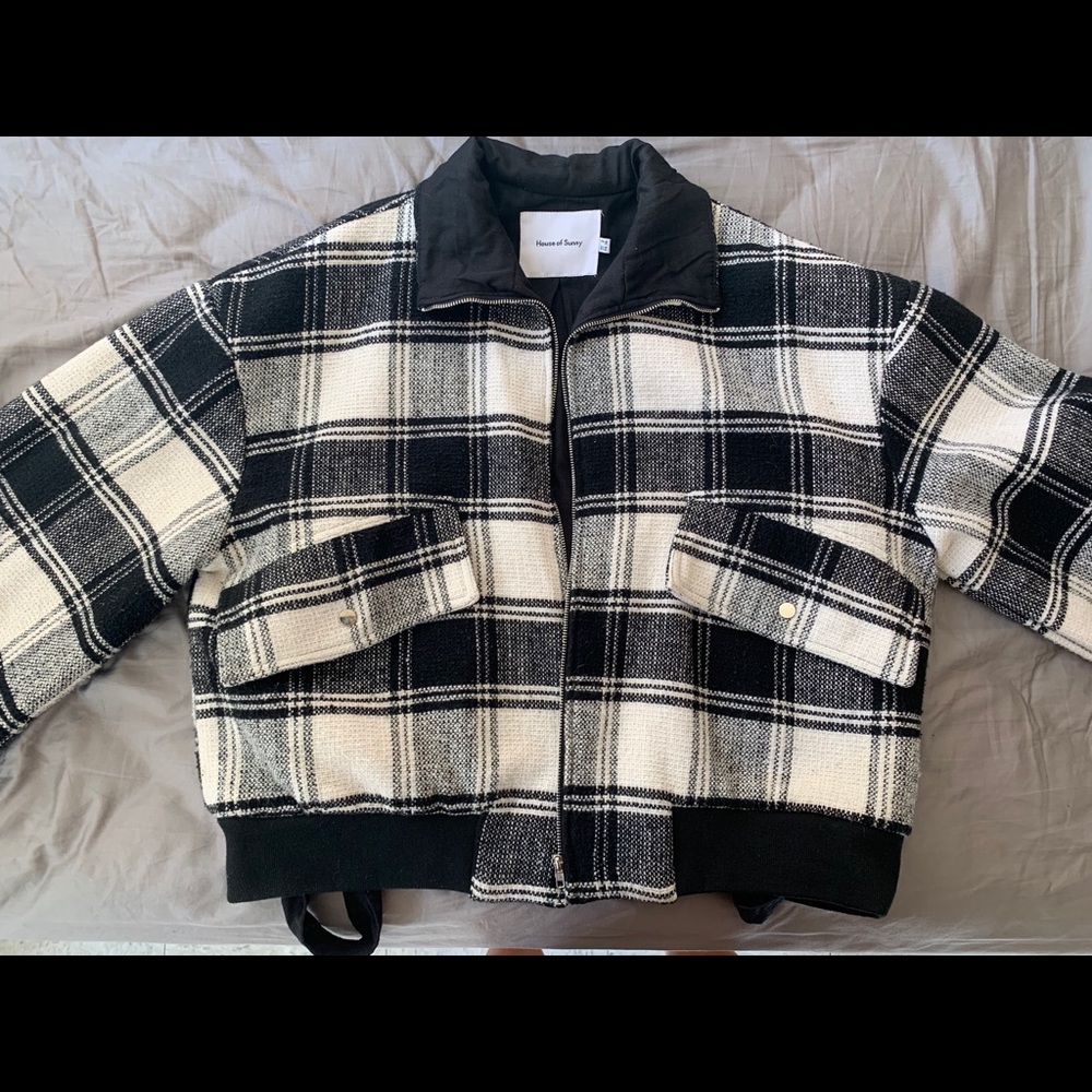 Oversized Plaid Jacket